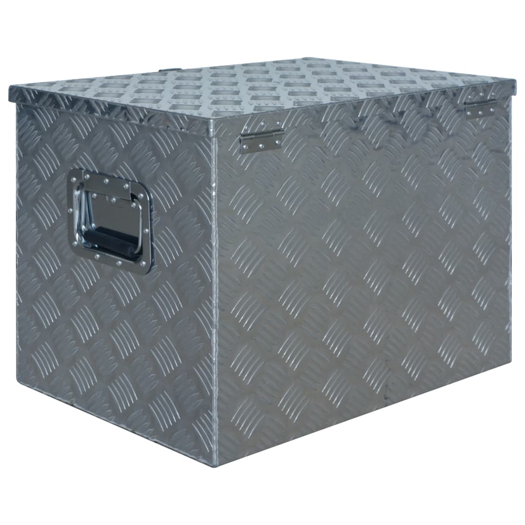 vidaXL Aluminijasta škatla 610x430x455 mm srebrna