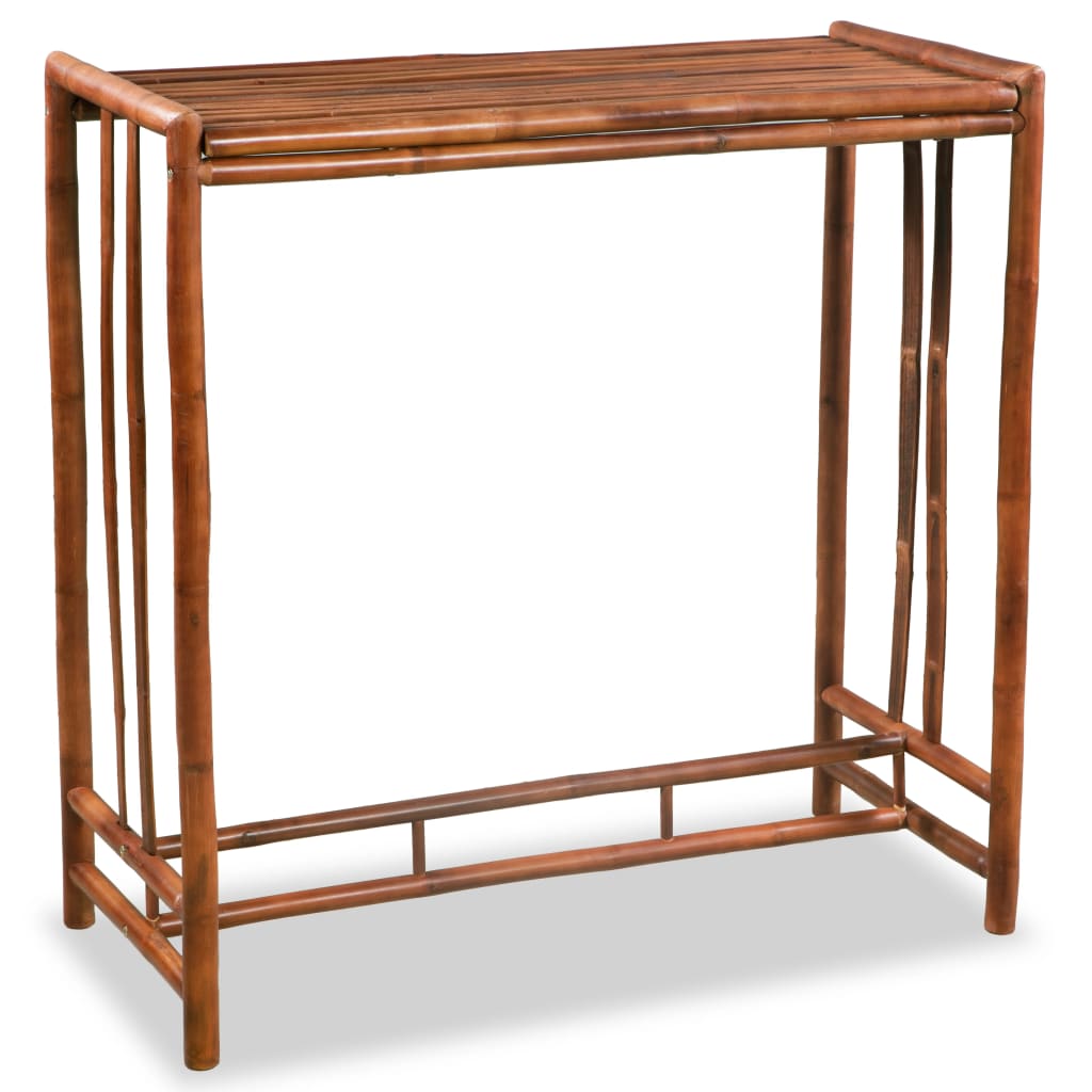 vidaXL Barska miza iz bambusa 100x45x100 cm rjave barve