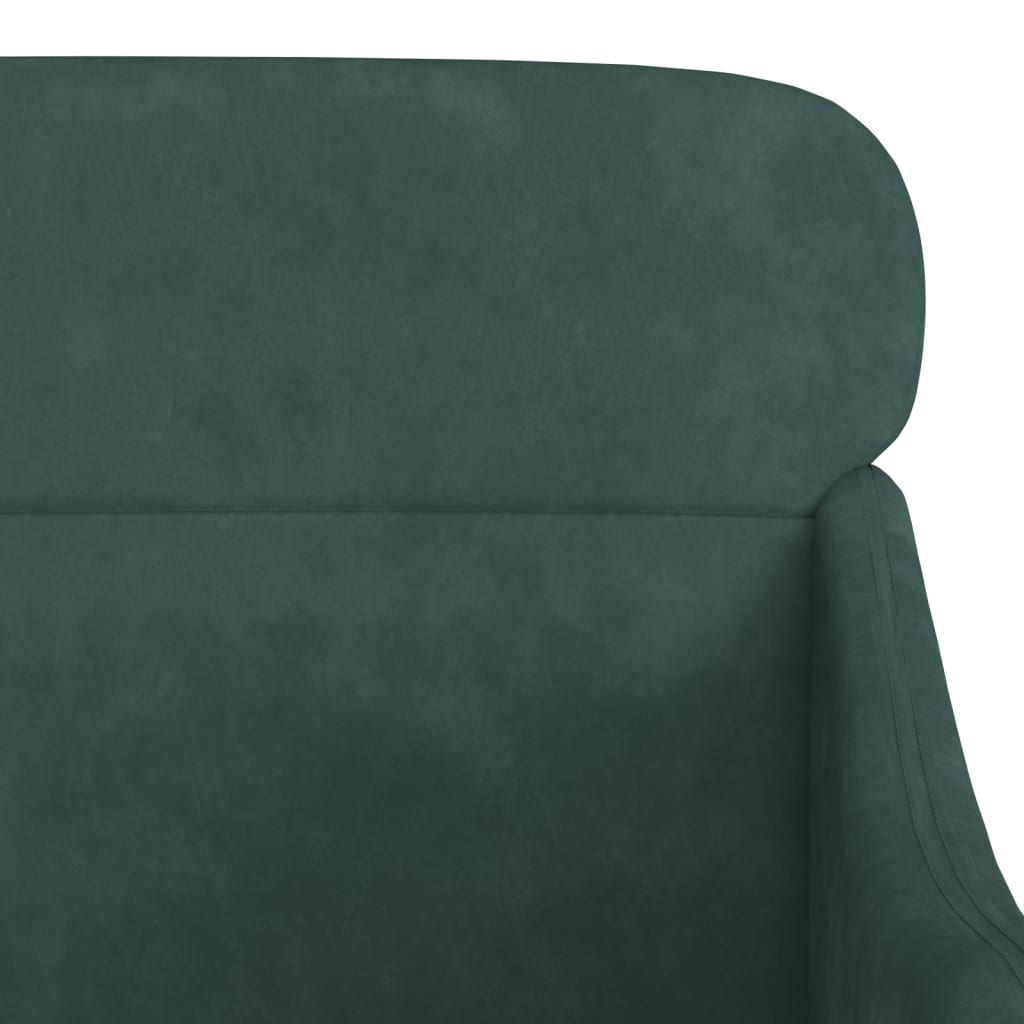 vidaXL Fotelj temno zelen 63x76x80 cm žamet