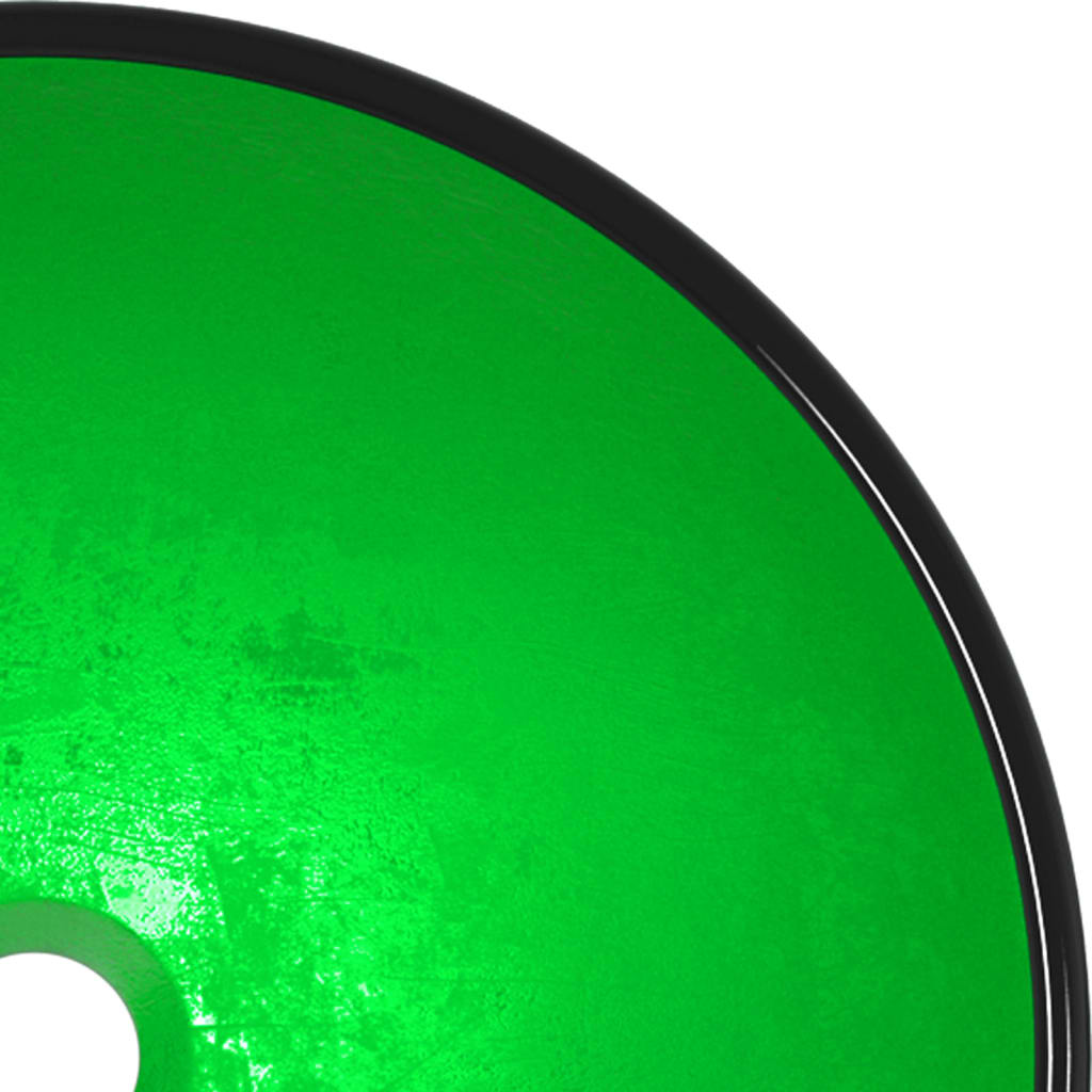 vidaXL Umivalnik kaljeno steklo 42x14 cm zelen