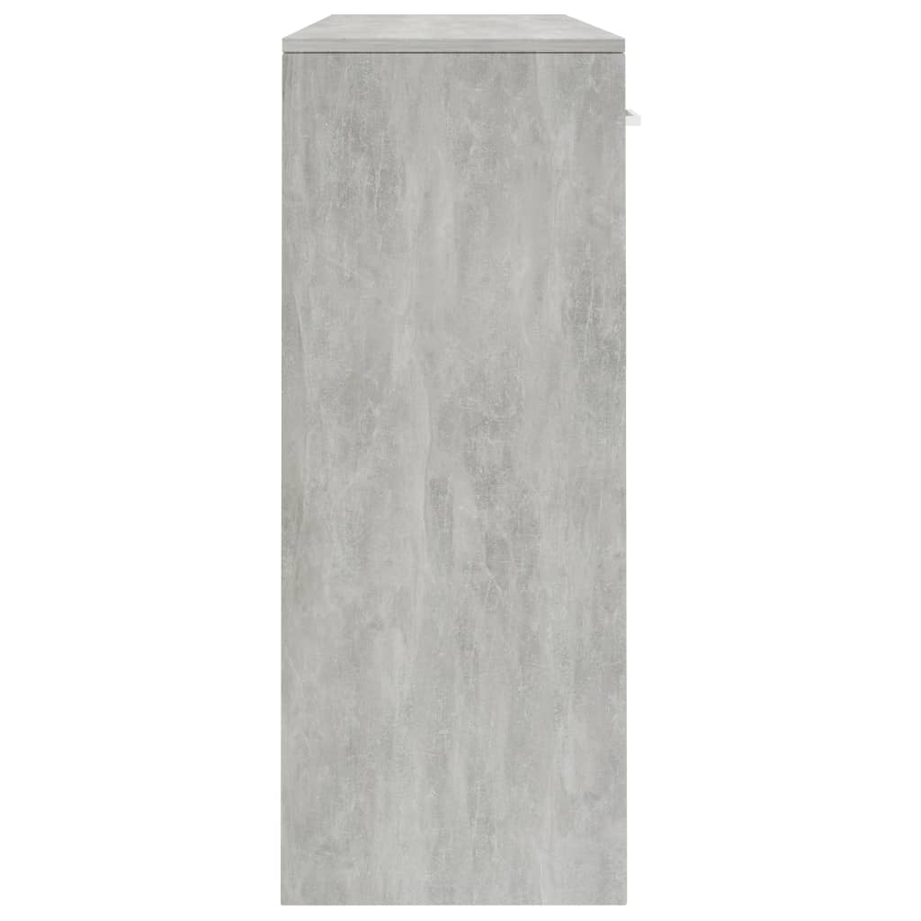 vidaXL Komoda betonsko siva 110x30x75 cm iverna plošča