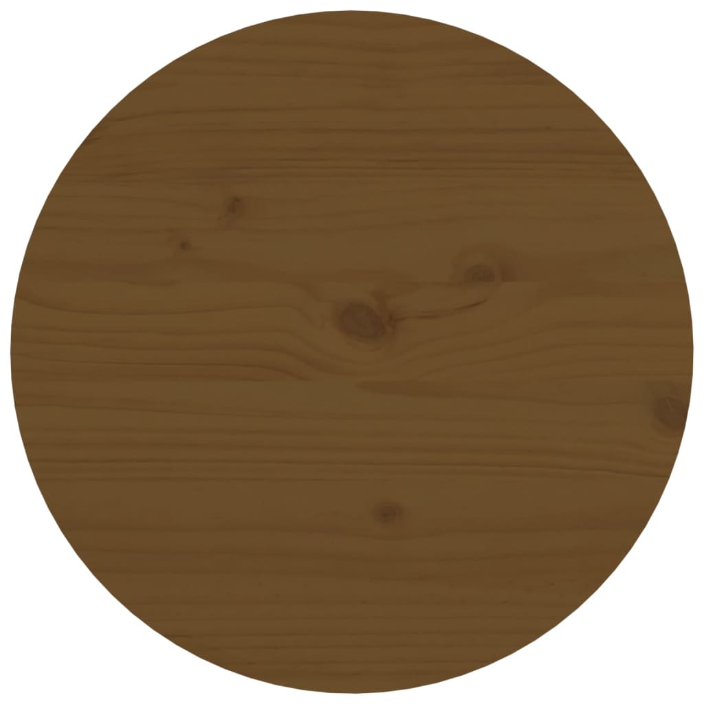 vidaXL Klubska mizica medeno rjava Ø 55x60 cm trdna borovina