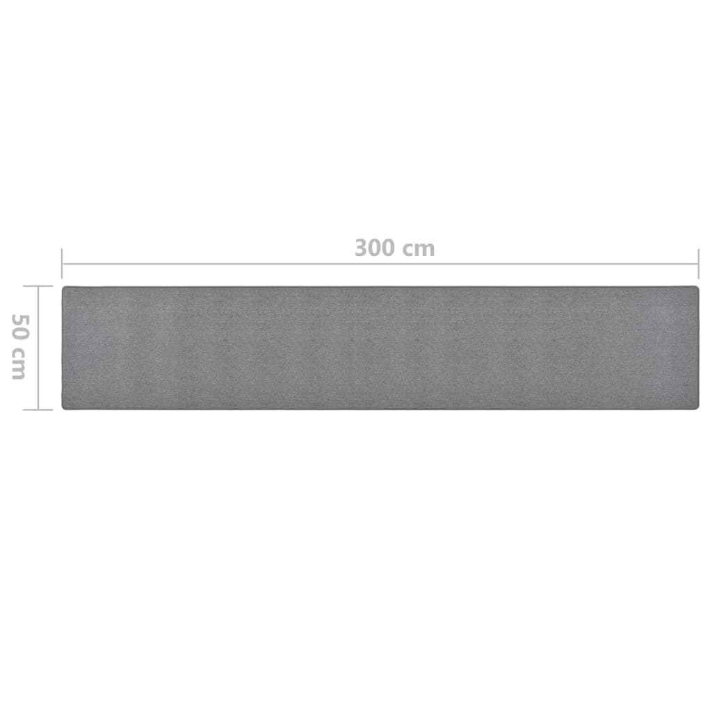 vidaXL Tepih tekač temno siv 50x300 cm