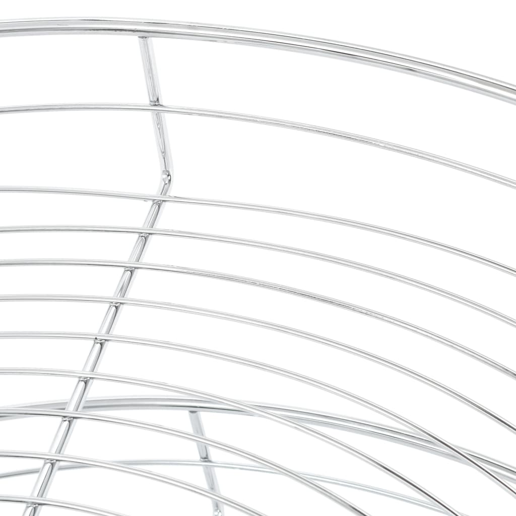 vidaXL Kuhinjska košara 2-nadstropna srebrna vrtljiva 71x71x80 cm
