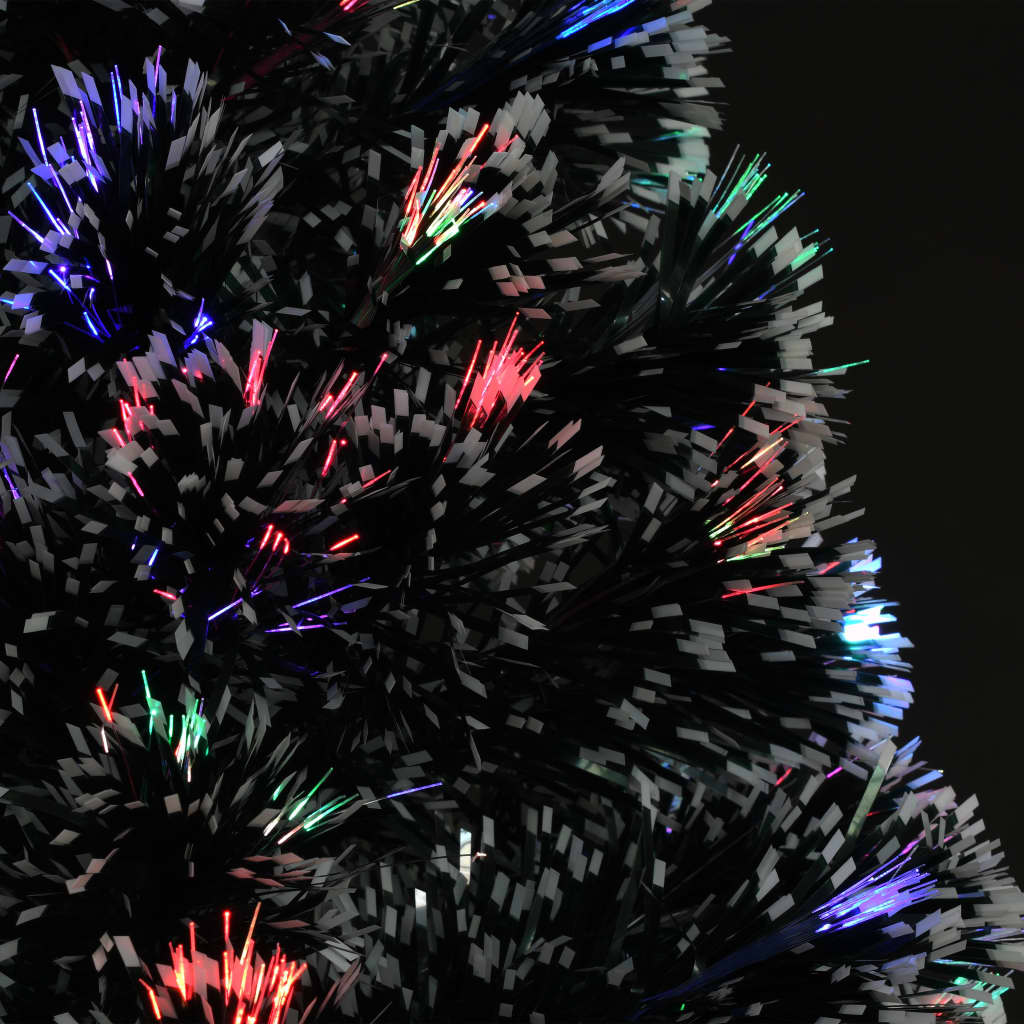 vidaXL Osvetljena novoletna jelka s stojalom 120 cm optična vlakna