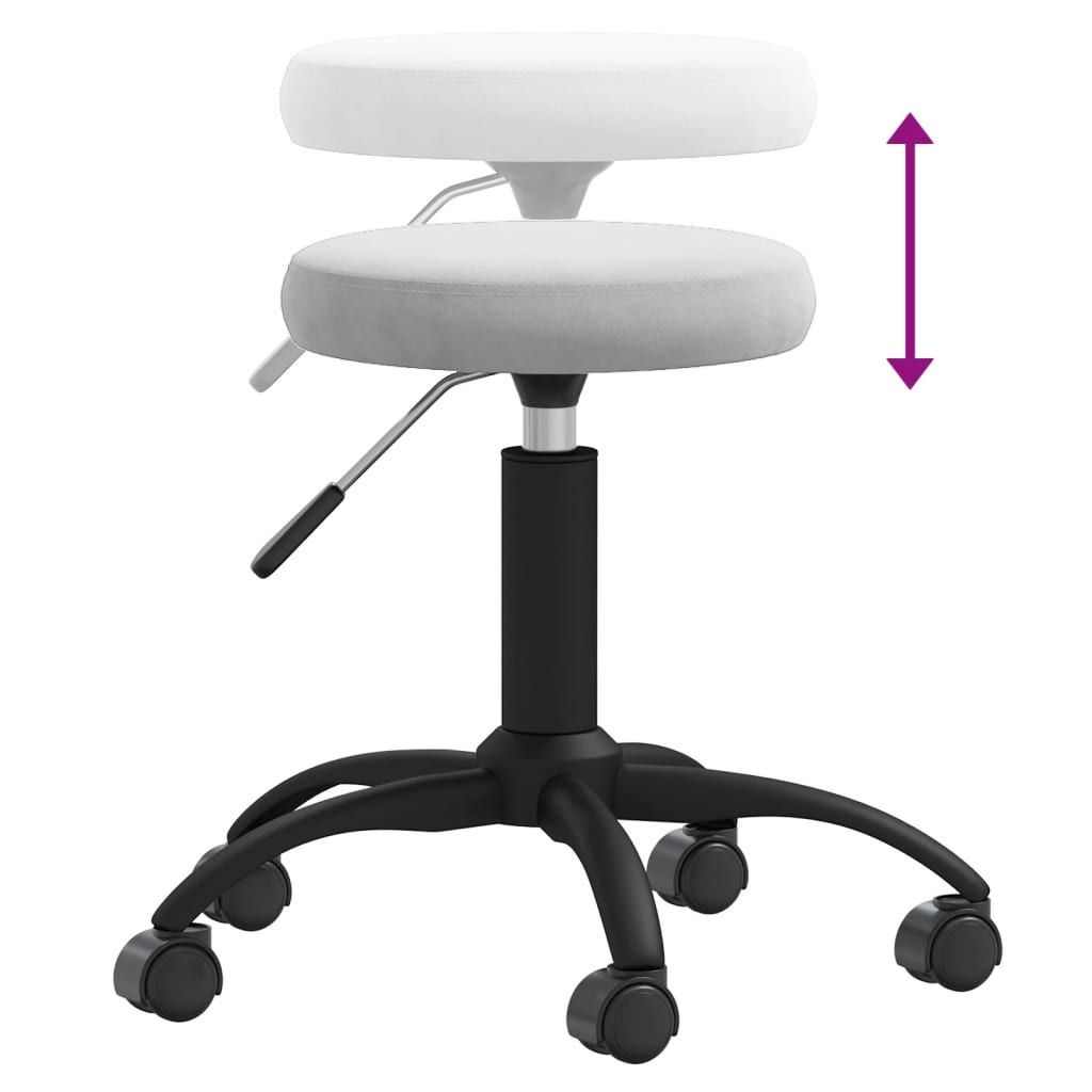 vidaXL Masažni stolček žamet svetlo siva