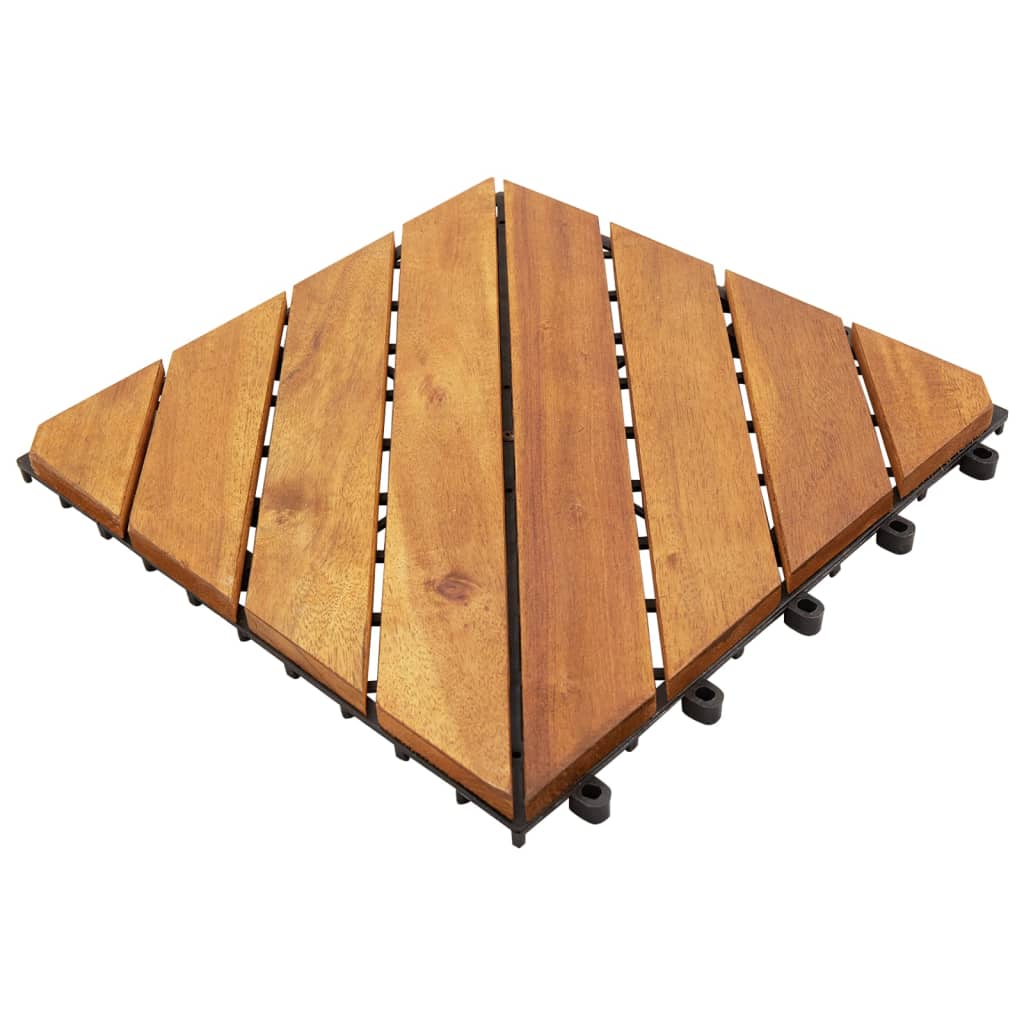 vidaXL Talne plošče 20 kosov rjave 30x30 cm trden akacijev les