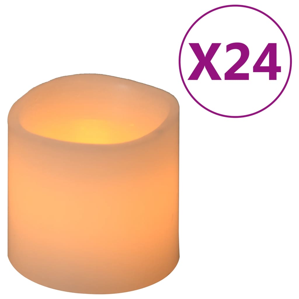 vidaXL Električne LED svečke 24 kosov toplo bele