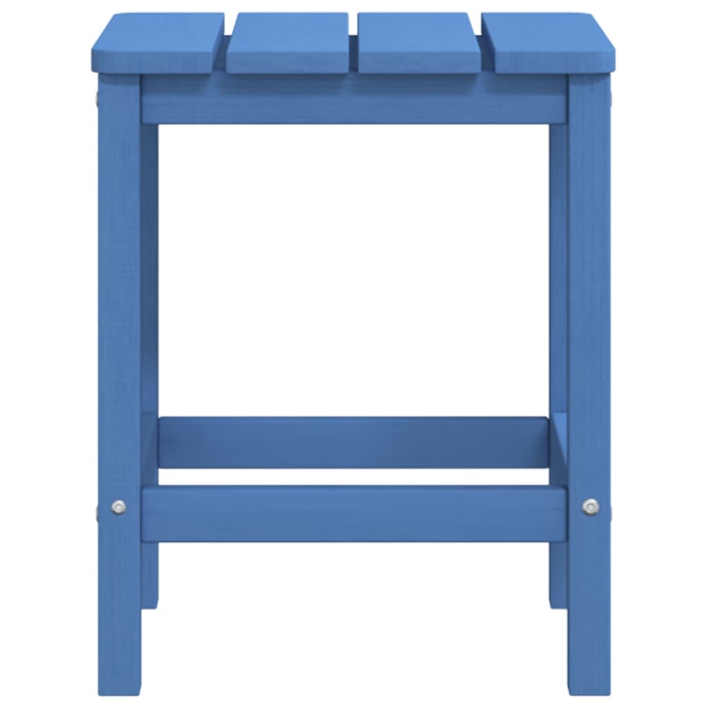 vidaXL Vrtna stola Adirondack s stolčkom za noge in mizico HDPE modra