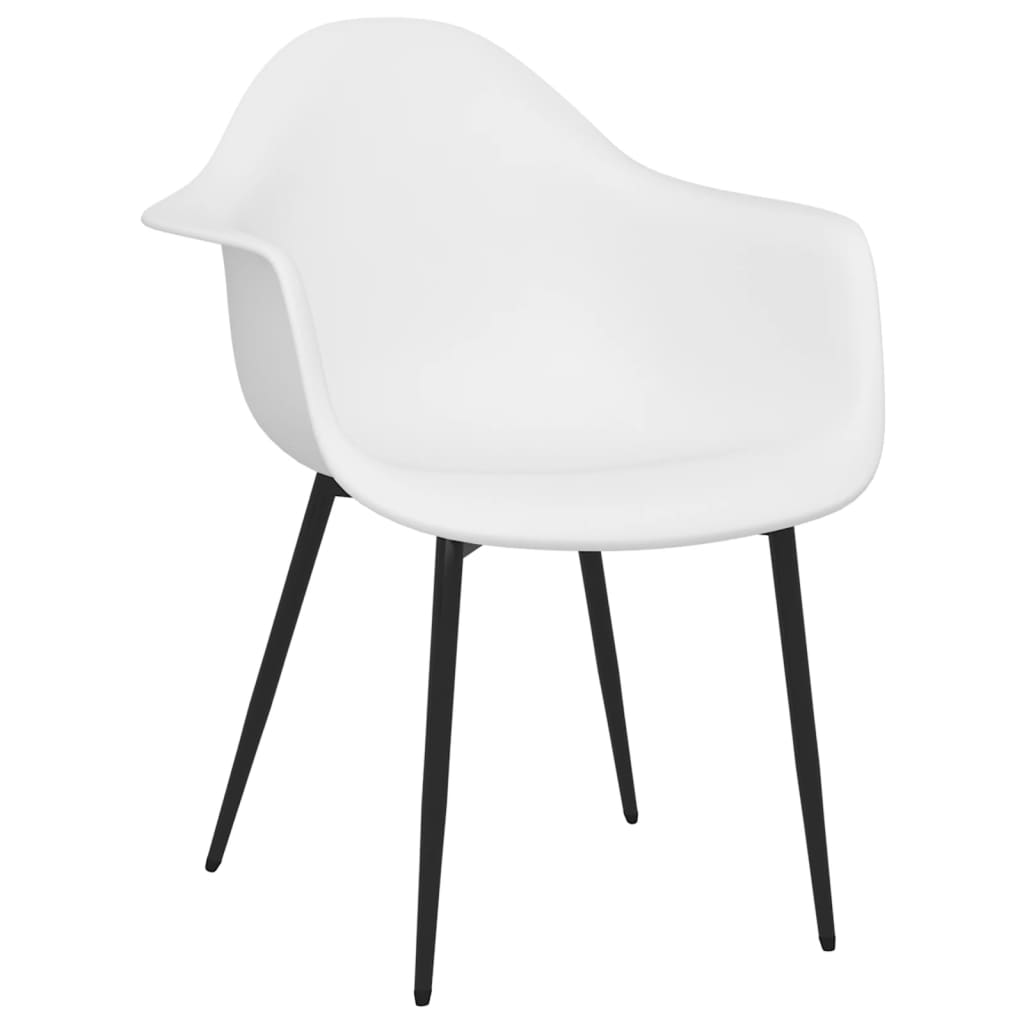 vidaXL Jedilni stoli 2 kosa bele barve PP