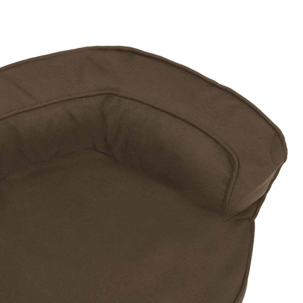 vidaXL Ergonomska pasja postelja 60x42 cm videz platna rjava