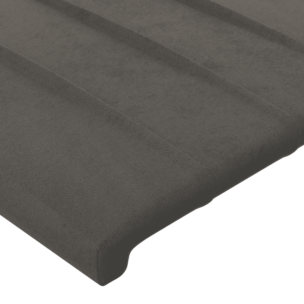 vidaXL Box spring postelja z vzmetnico temno siva 100x200 cm žamet