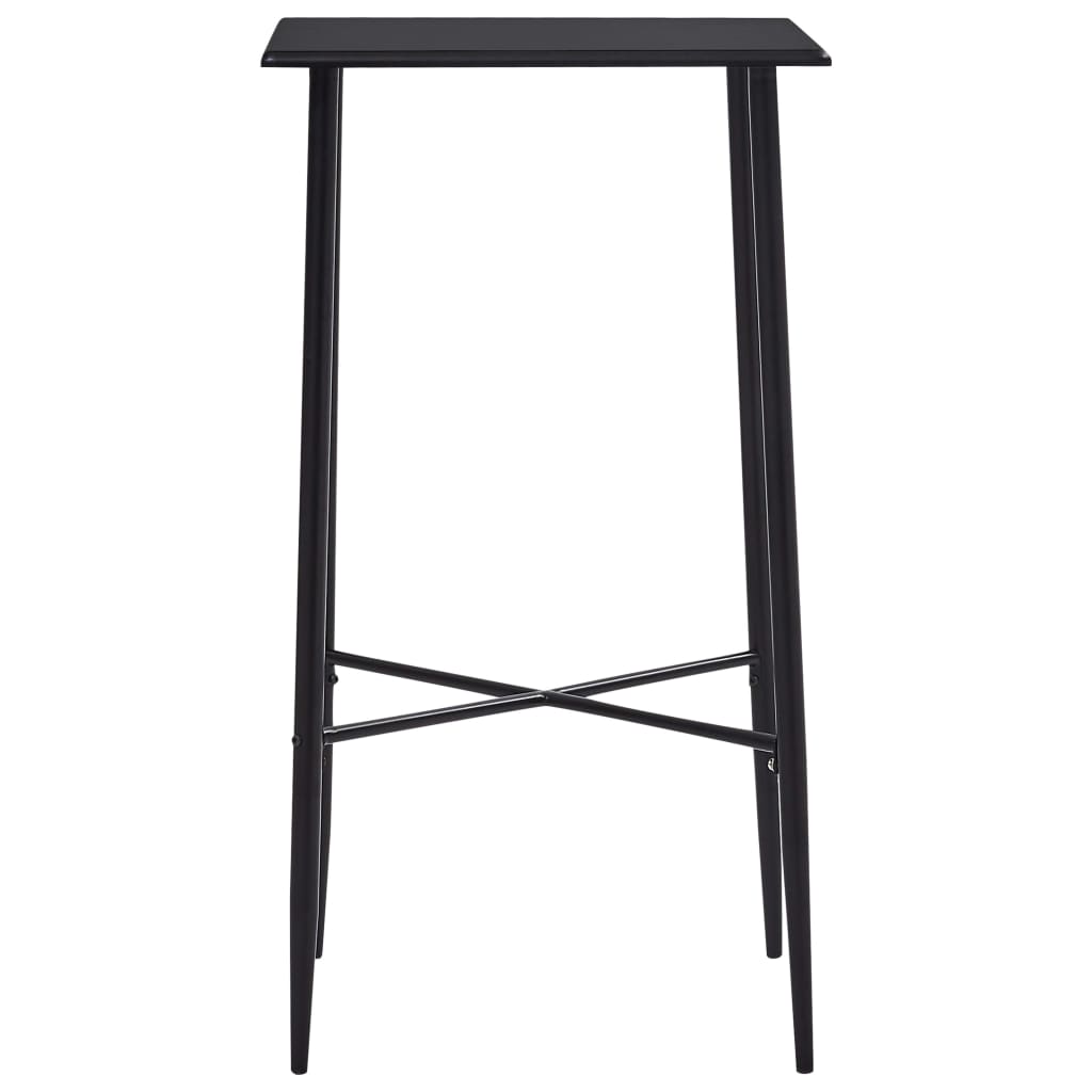 vidaXL Barska miza črna 60x60x111 cm mediapan