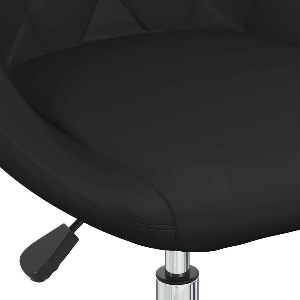 vidaXL Vrtljivi jedilni stoli 4 kosi črno umetno usnje