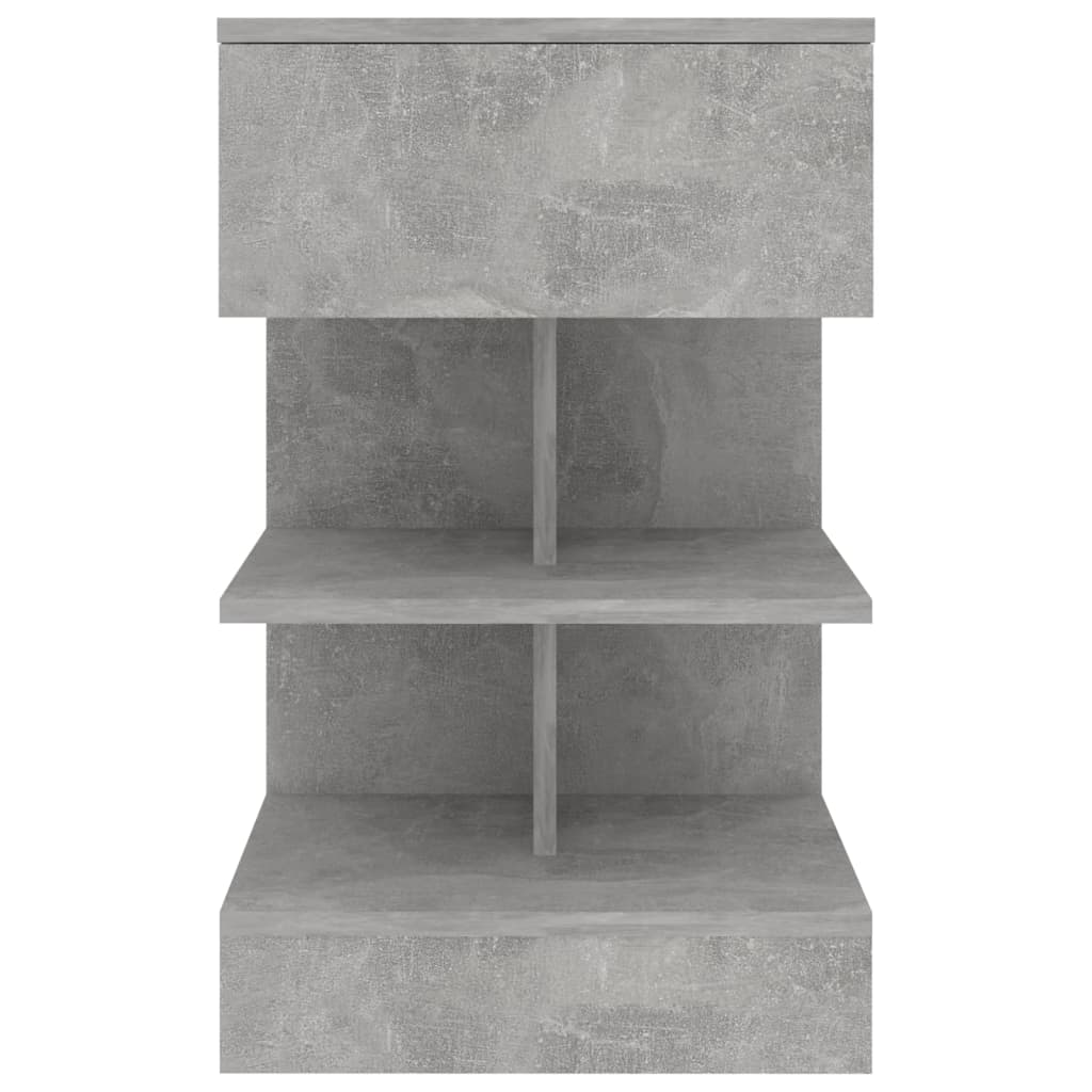vidaXL Nočna omarica betonsko siva 40x35x65 cm iverna plošča