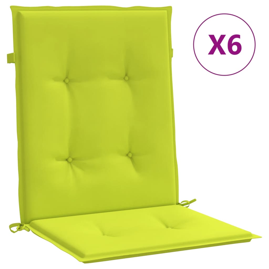 vidaXL Blazine za vrtne stole 6 kosov svetlo zelene 100x50x3 cm oxford
