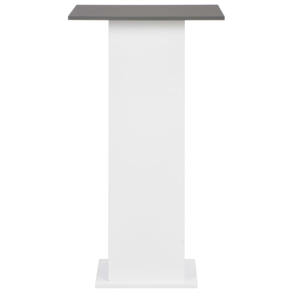 vidaXL Barska miza bela in antracitno siva 60x60x110 cm