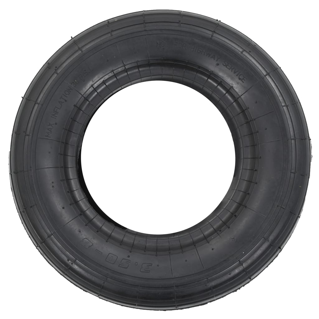 vidaXL Zračnice in pnevmatike za samokolnico 4 kosi 3.50-8 4PR guma