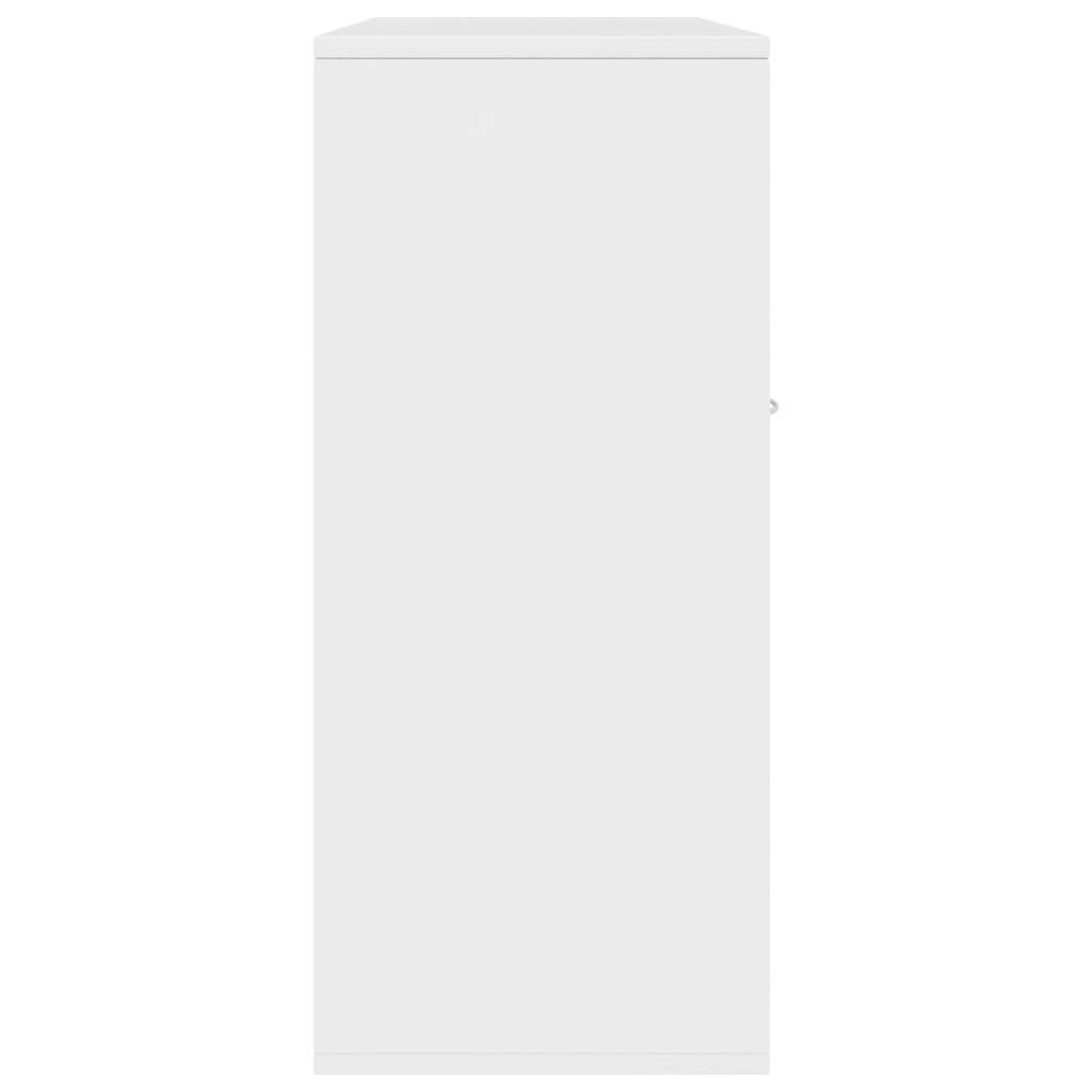 vidaXL Komoda bela 88x30x70 cm iverna plošča