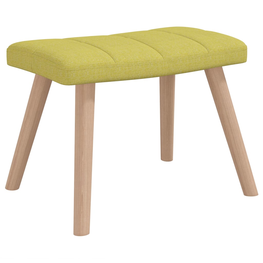 vidaXL Gugalni stol s stolčkom zeleno blago