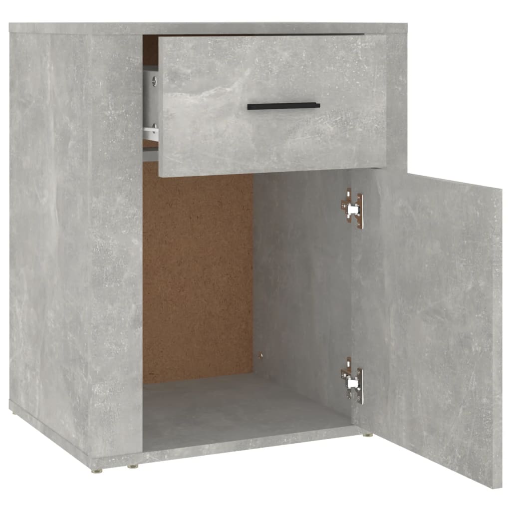 vidaXL Nočna omarica betonsko siva 50x36x60 cm inženirski les