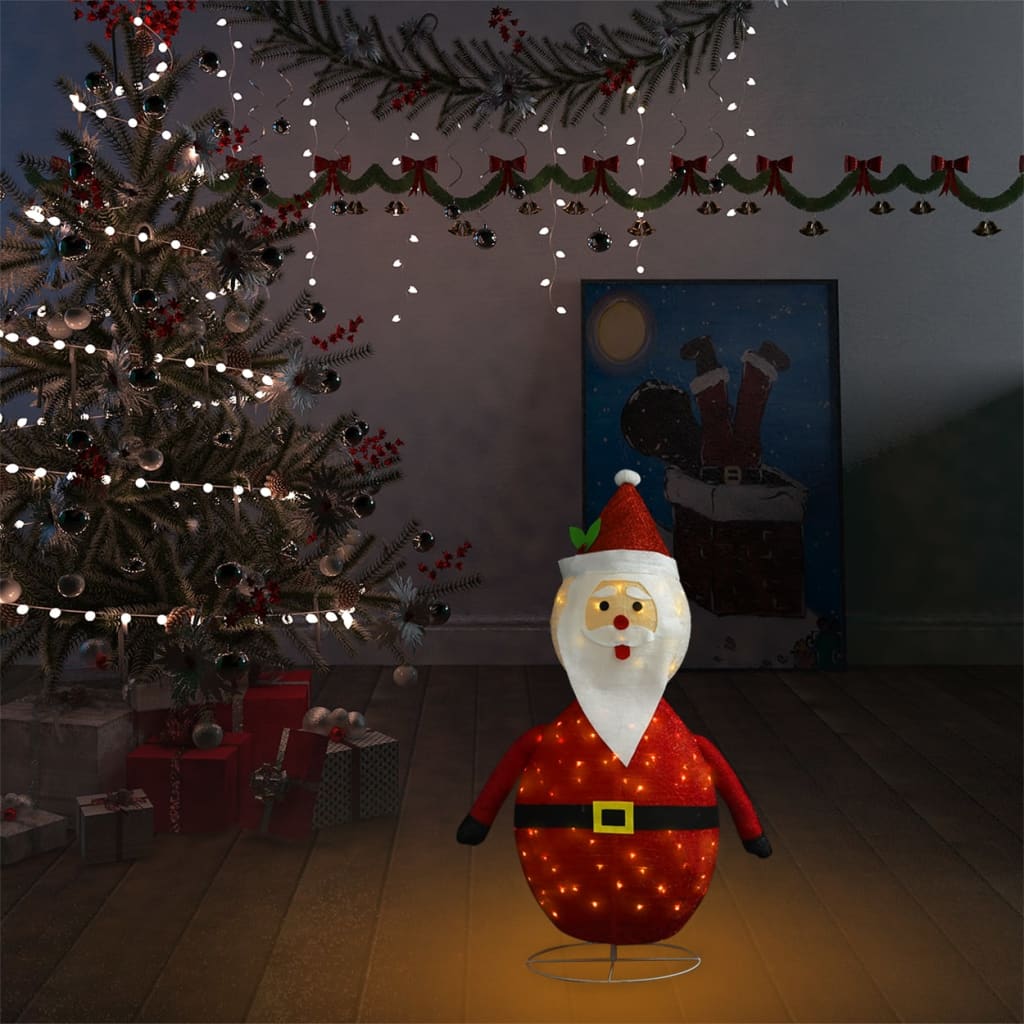 vidaXL Okrasna figura Božička LED razkošno blago 60 cm
