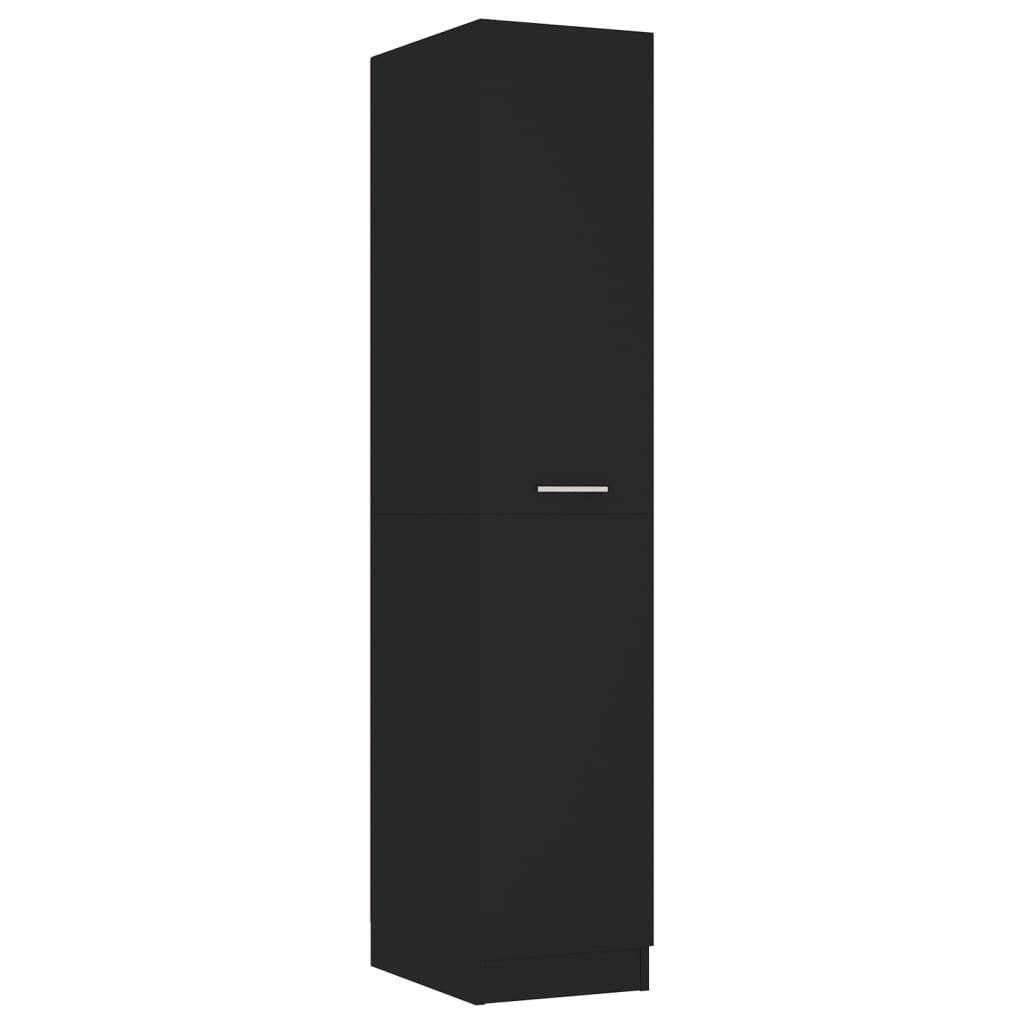vidaXL Lekarniška omara črna 30x42,5x150 cm Iverna plošča