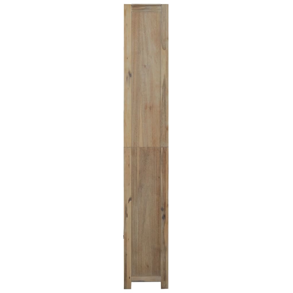 vidaXL Knjižna omara 7-nadstropna 80x30x200 cm trden akacijev les