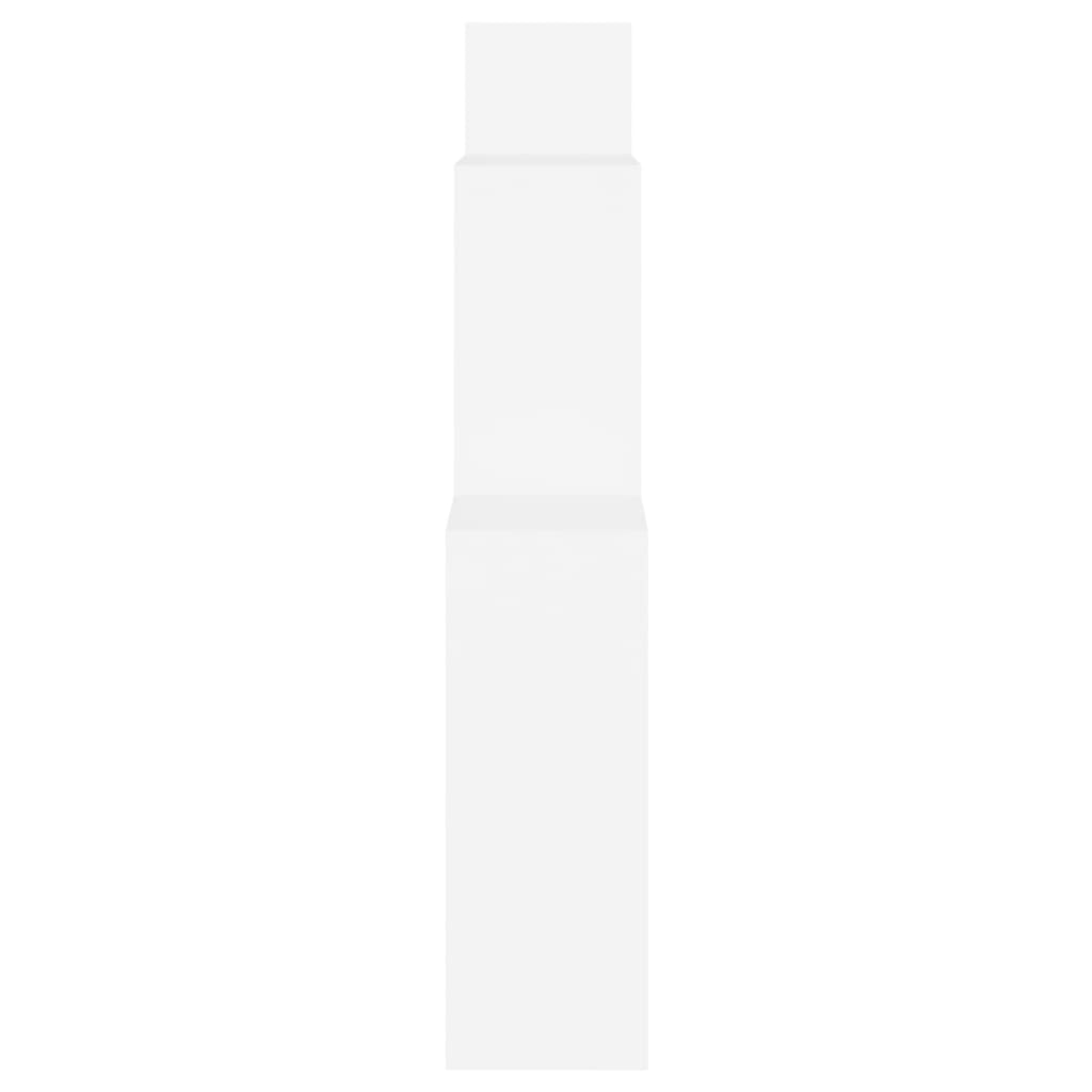 vidaXL Stenska polica kockasta bela 80x15x78,5 cm iverna plošča