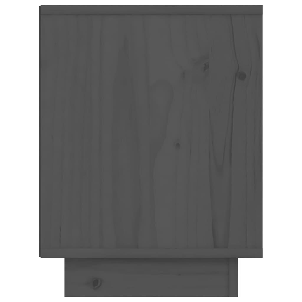 vidaXL Nočna omarica 2 kosa siva 40x30x40 cm trdna borovina