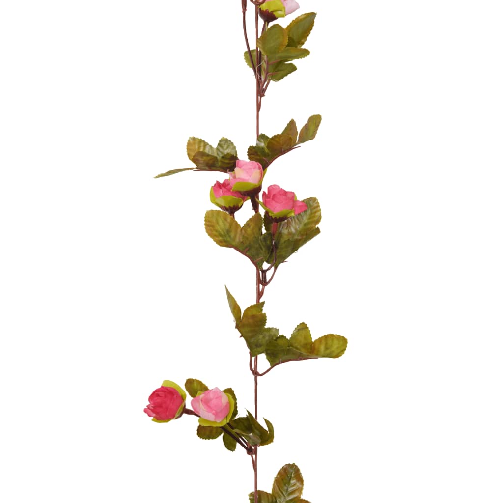 vidaXL Girlanda iz umetnega cvetja 6 kosov rožnata 250 cm