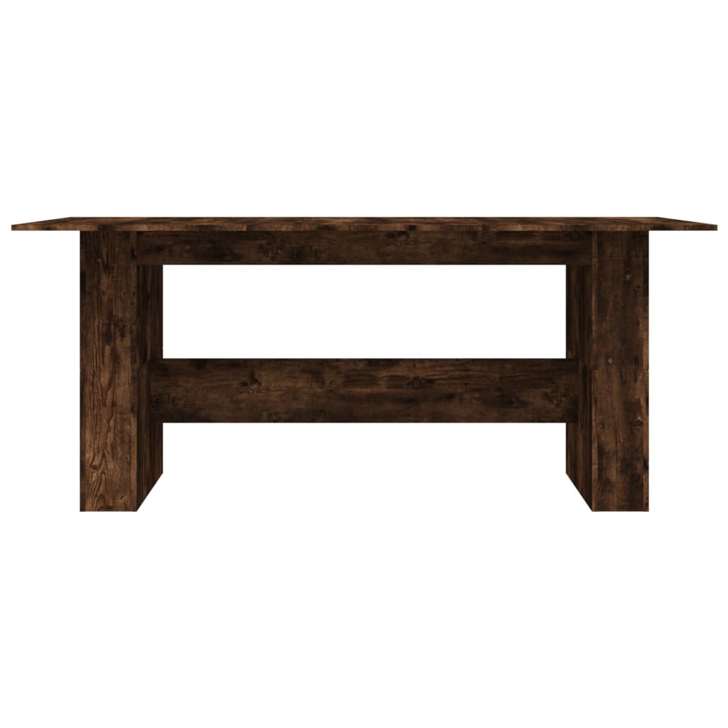vidaXL Jedilna miza dimljeni hrast 180x90x76 cm inženirski les