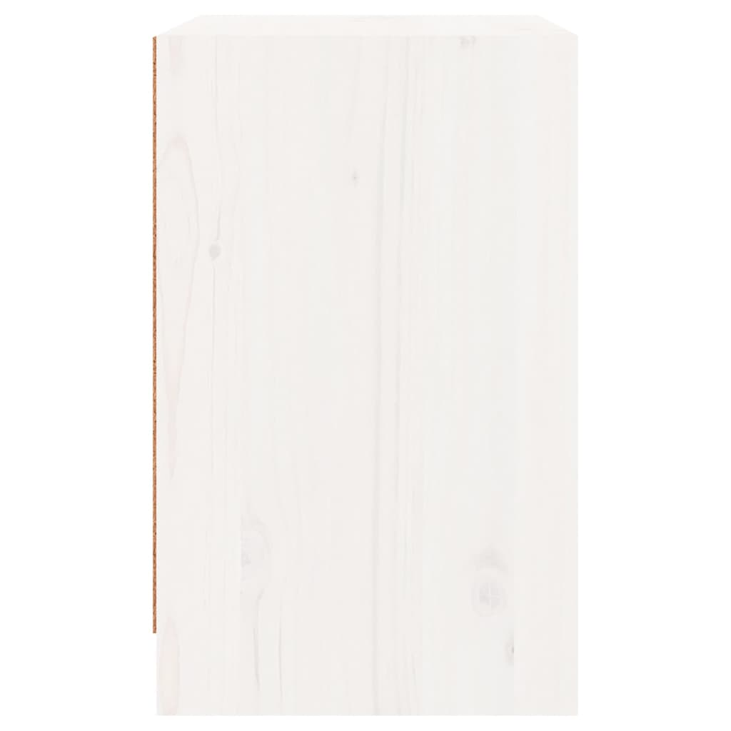 vidaXL Nočna omarica 2 kosa bela 40x31x50 cm trdna borovina