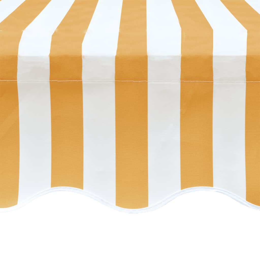 vidaXL Tenda iz platna sončnično rumena in bela 4x3 m (brez okvirja)