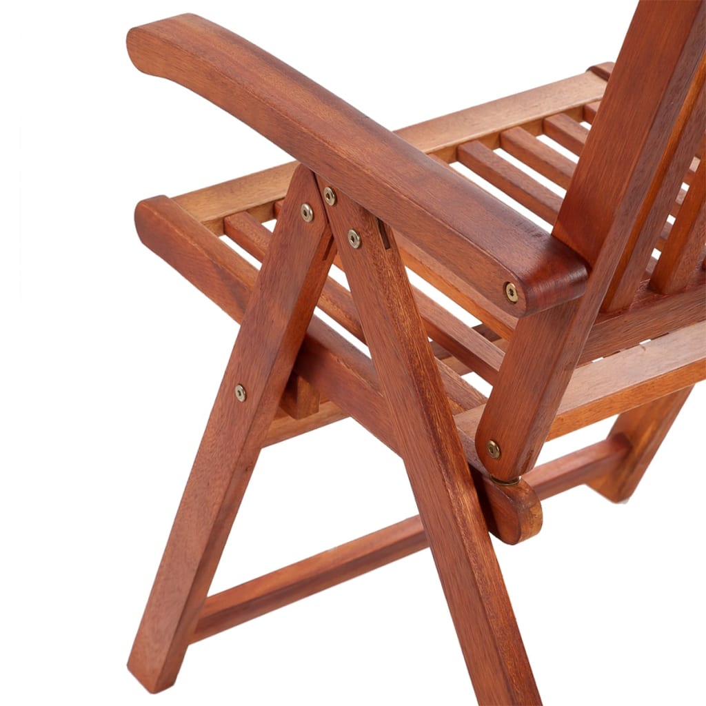 vidaXL Zložljivi vrtni stoli 2 kosa trden akacijev les rjave barve