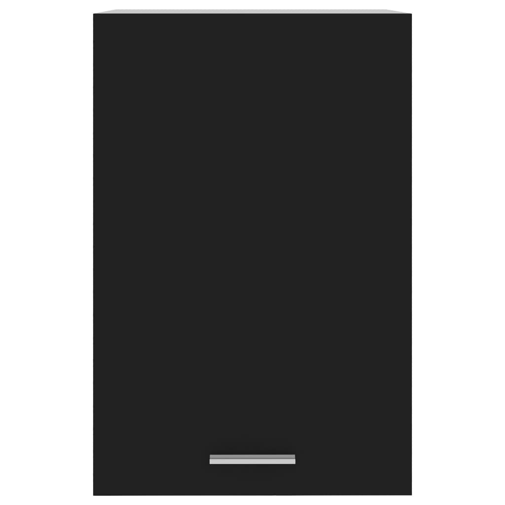 vidaXL Viseča omarica črna 39,5x31x60 cm iverna plošča