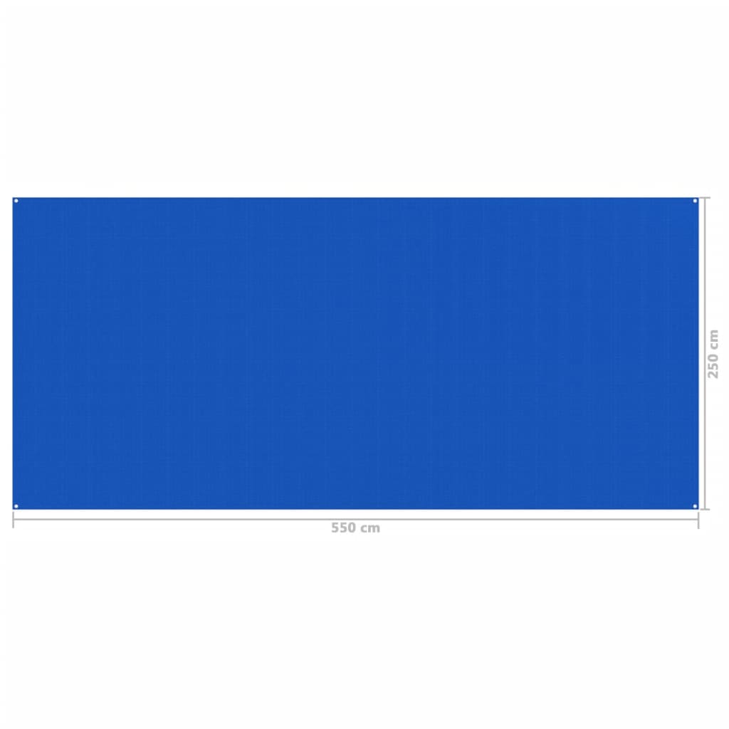 vidaXL Preproga za šotor 250x550 cm modra