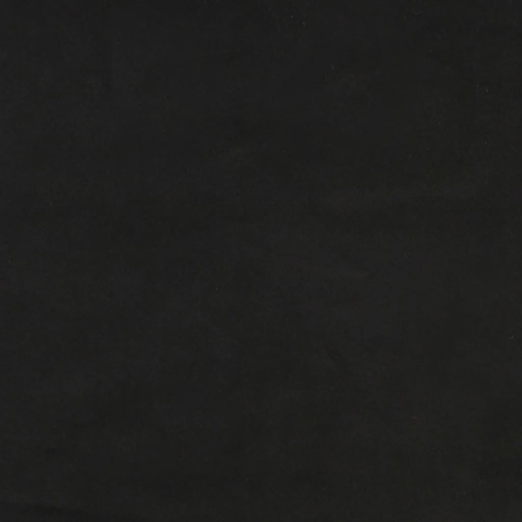 vidaXL Stolček z lesenimi nogami črn žamet