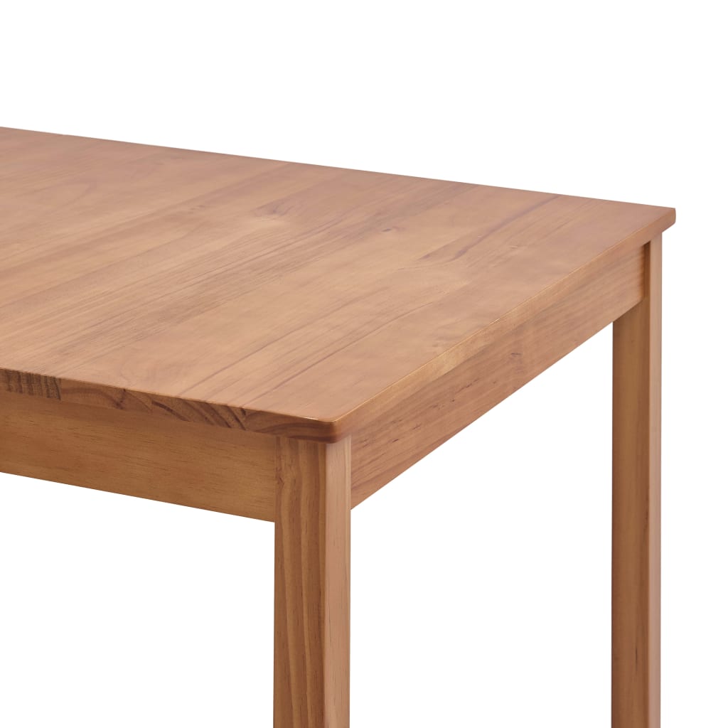 vidaXL Jedilna miza medeno rjava 140x70x73 cm borovina