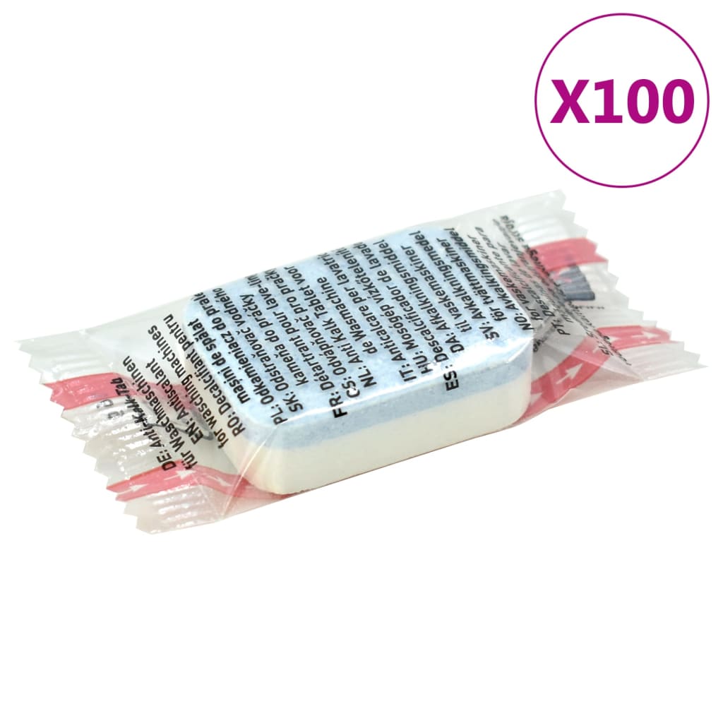 vidaXL Detergent za pralni stroj 100 tablet proti vodnemu kamnu