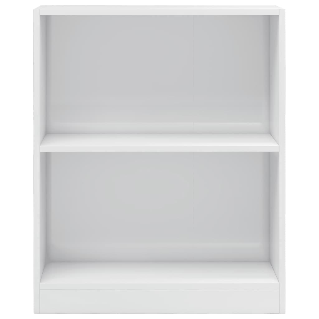 vidaXL Knjižna omara visok sijaj bela 60x24x76 cm konstruiran les