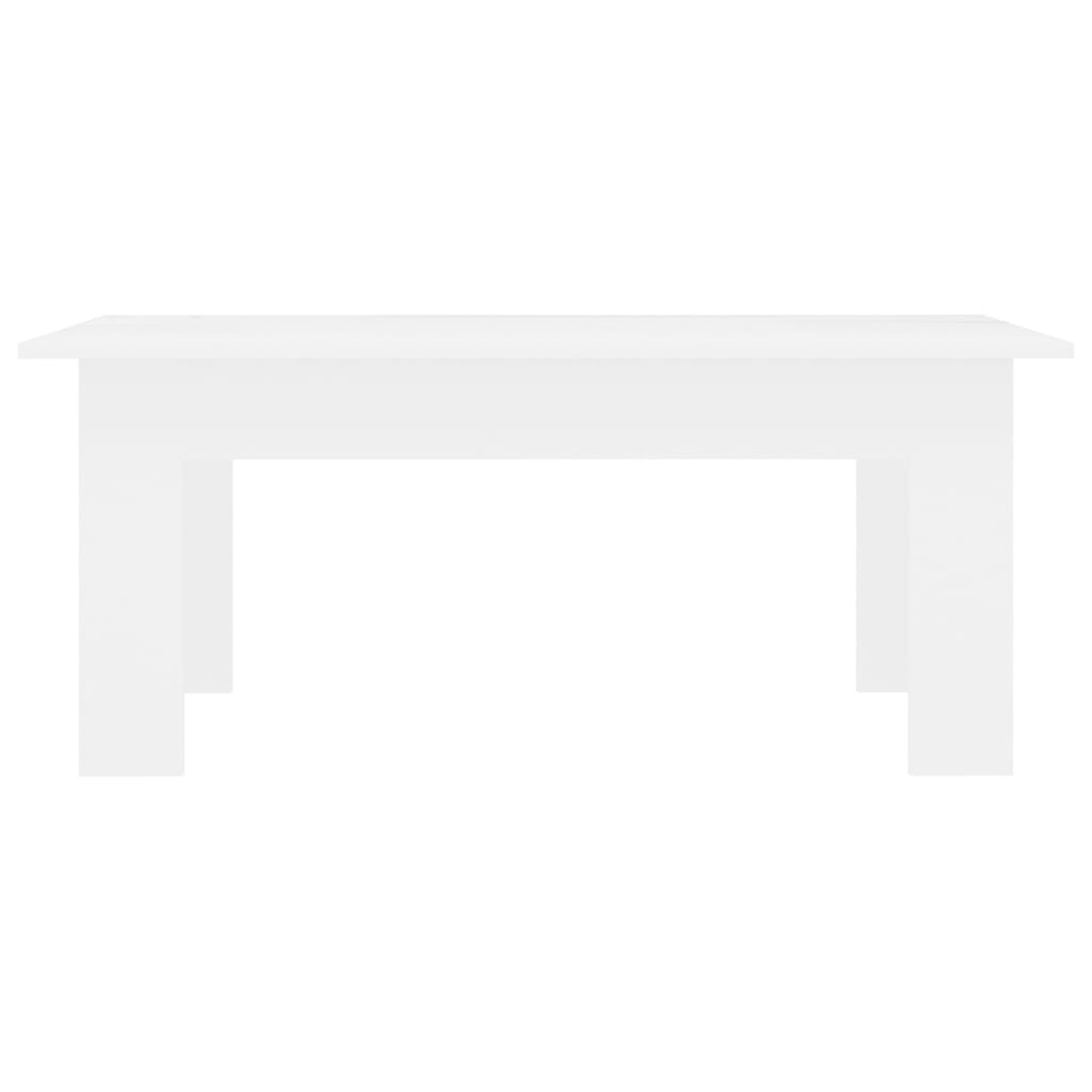 vidaXL Klubska mizica bela 100x60x42 cm iverna plošča