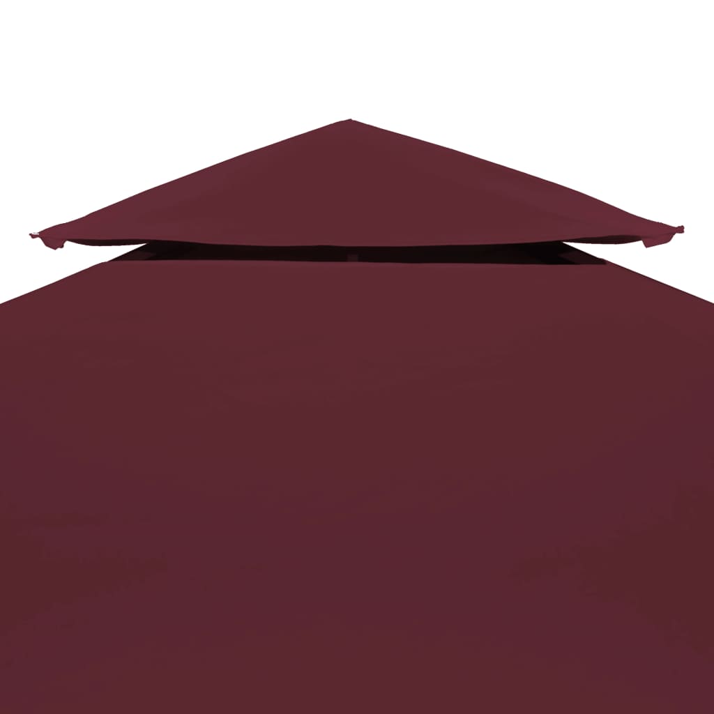vidaXL Streha za paviljon 2-delna 310 g/m² 3x3 m bordo