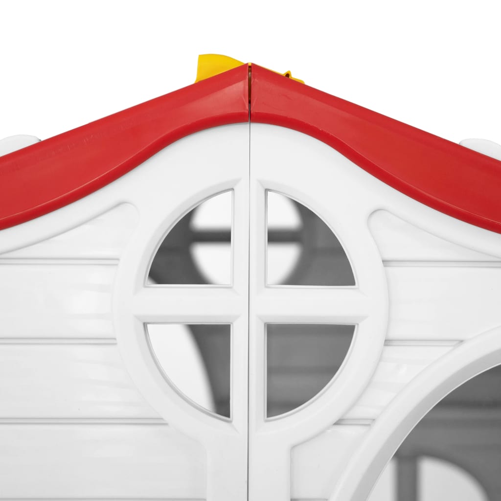 vidaXL Zložljiva otroška hišica z delujočimi vrati in okni