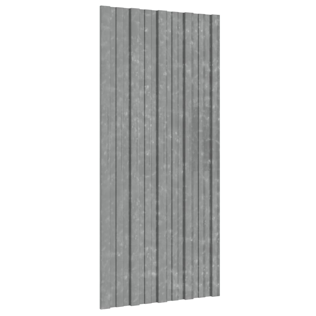 vidaXL Strešni paneli 12 kosov pocinkano jeklo srebrni 100x45 cm
