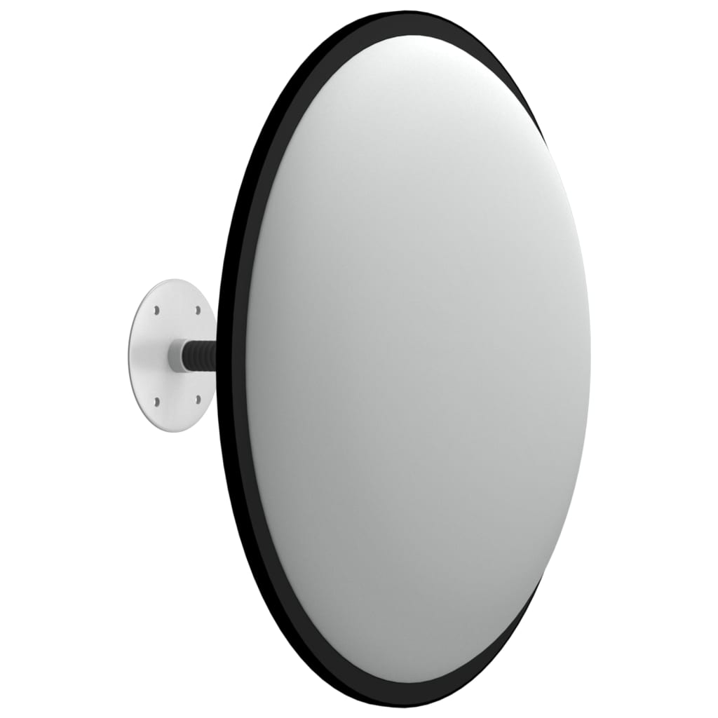 vidaXL Notranje konveksno prometno ogledalo črno Ø40 cm akril