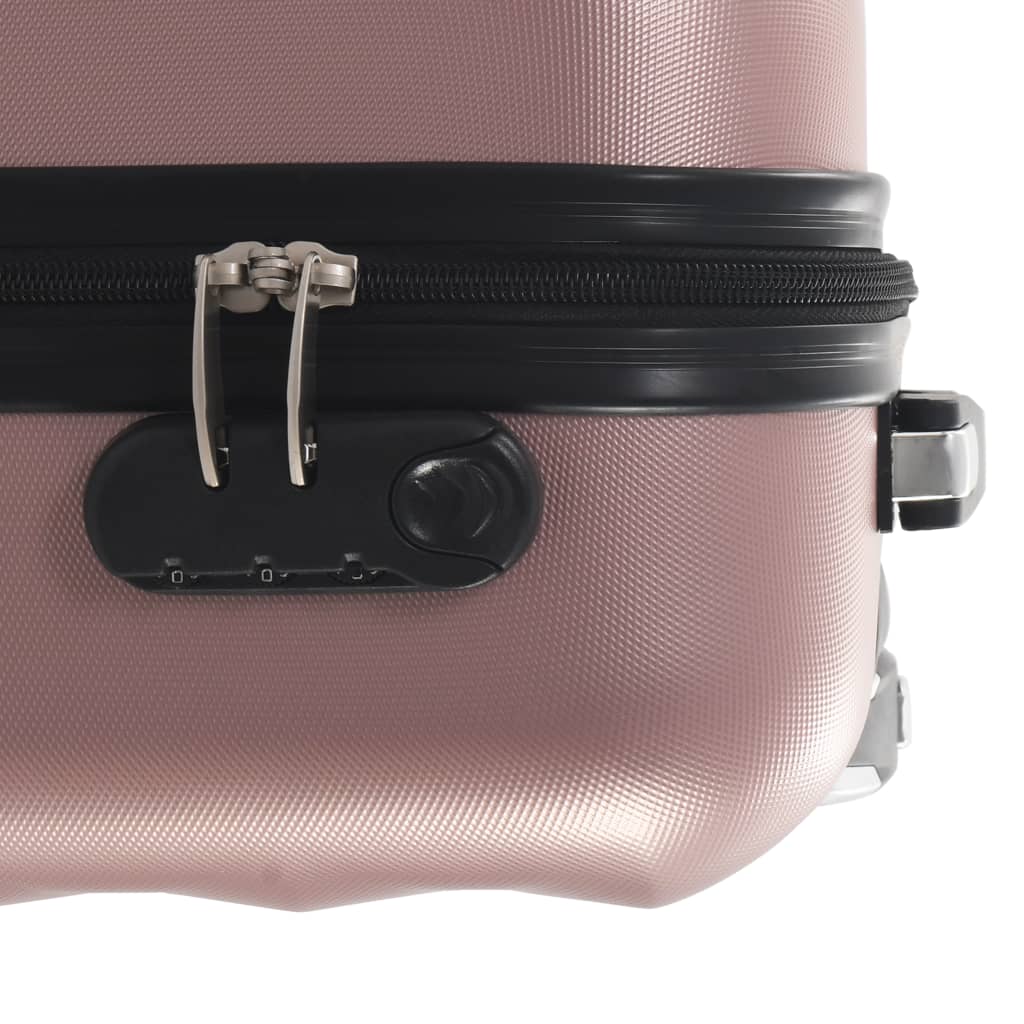 vidaXL Trd potovalni kovček rožnato zlat ABS