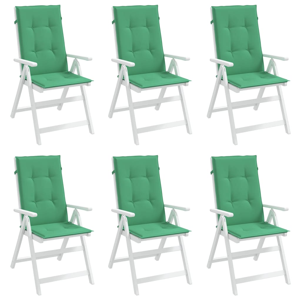 vidaXL Blazine za vrtne stole 6 kosov zelene 120x50x3 cm blago
