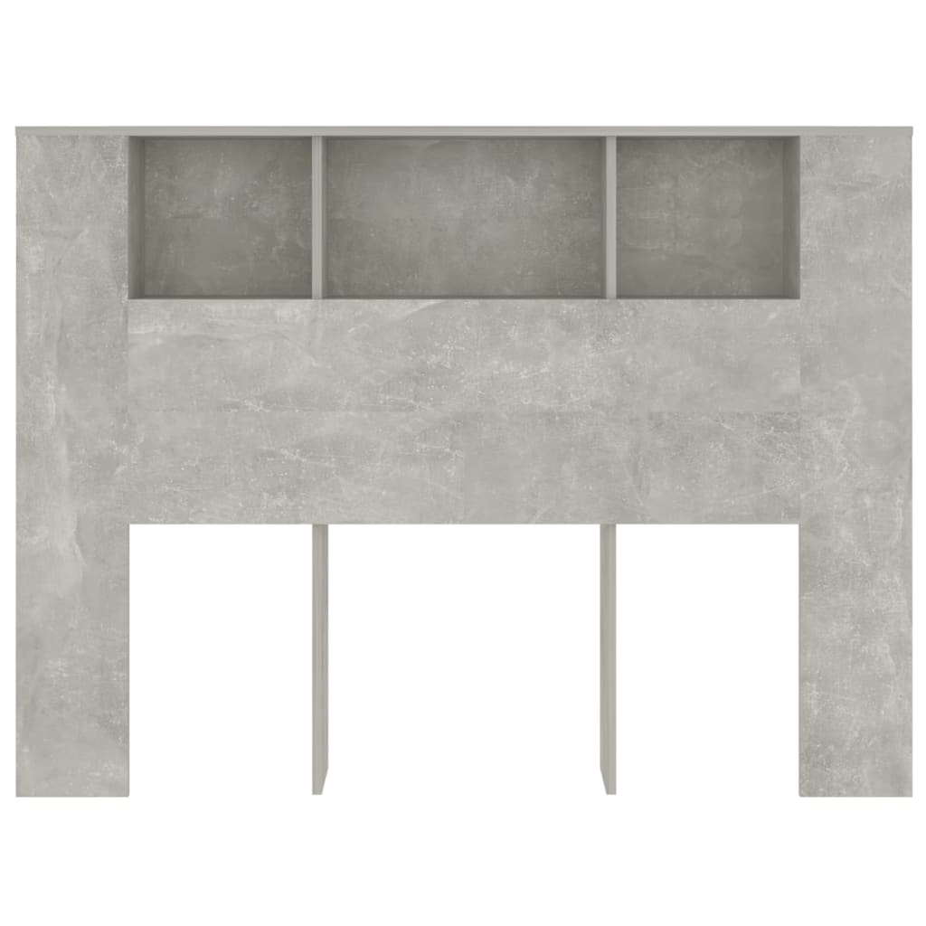 vidaXL Vzglavna omarica betonsko siva 140x18,5x104,5 cm