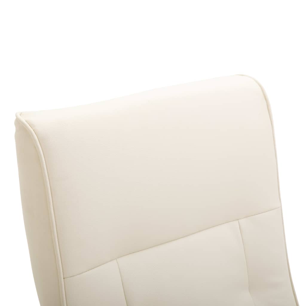 vidaXL Masažni stol kremno belo umetno usnje